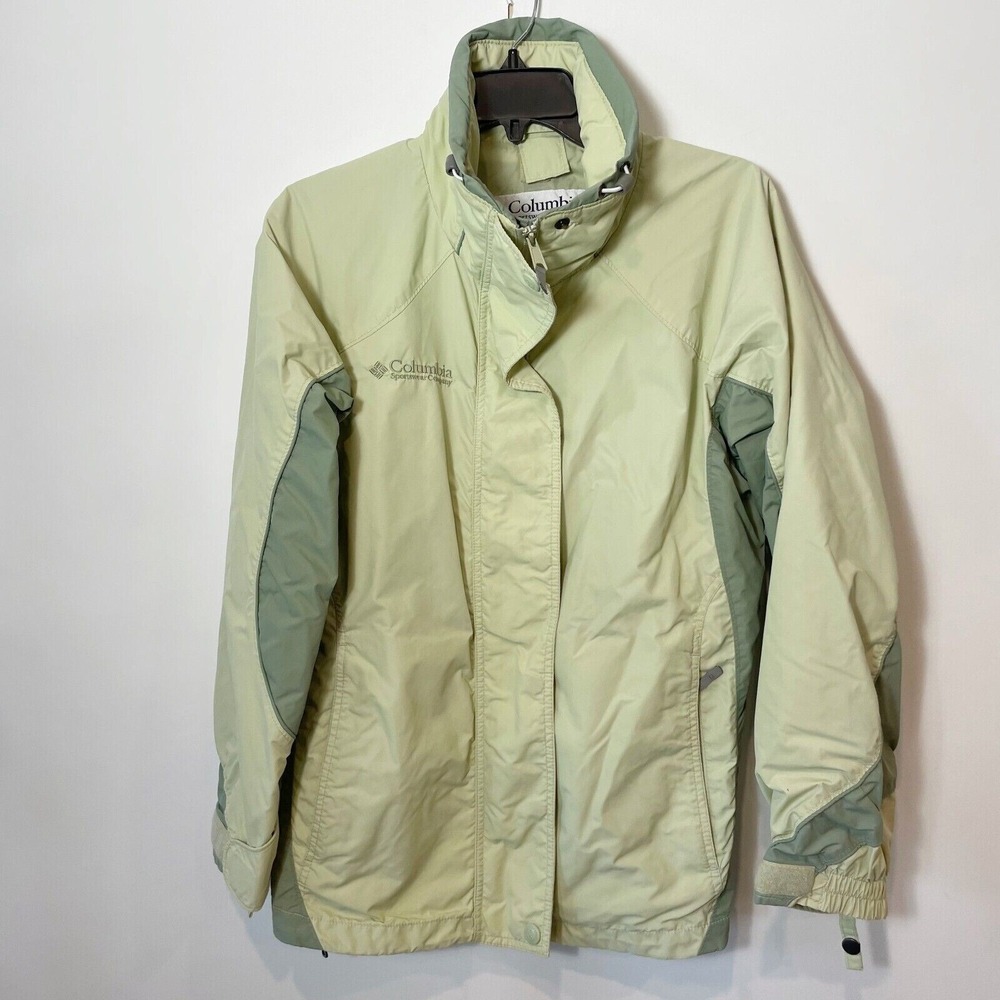 Columbia Core Interchange Full Zip Jacket Womens‎ S Green Sportswear Zip Pockets